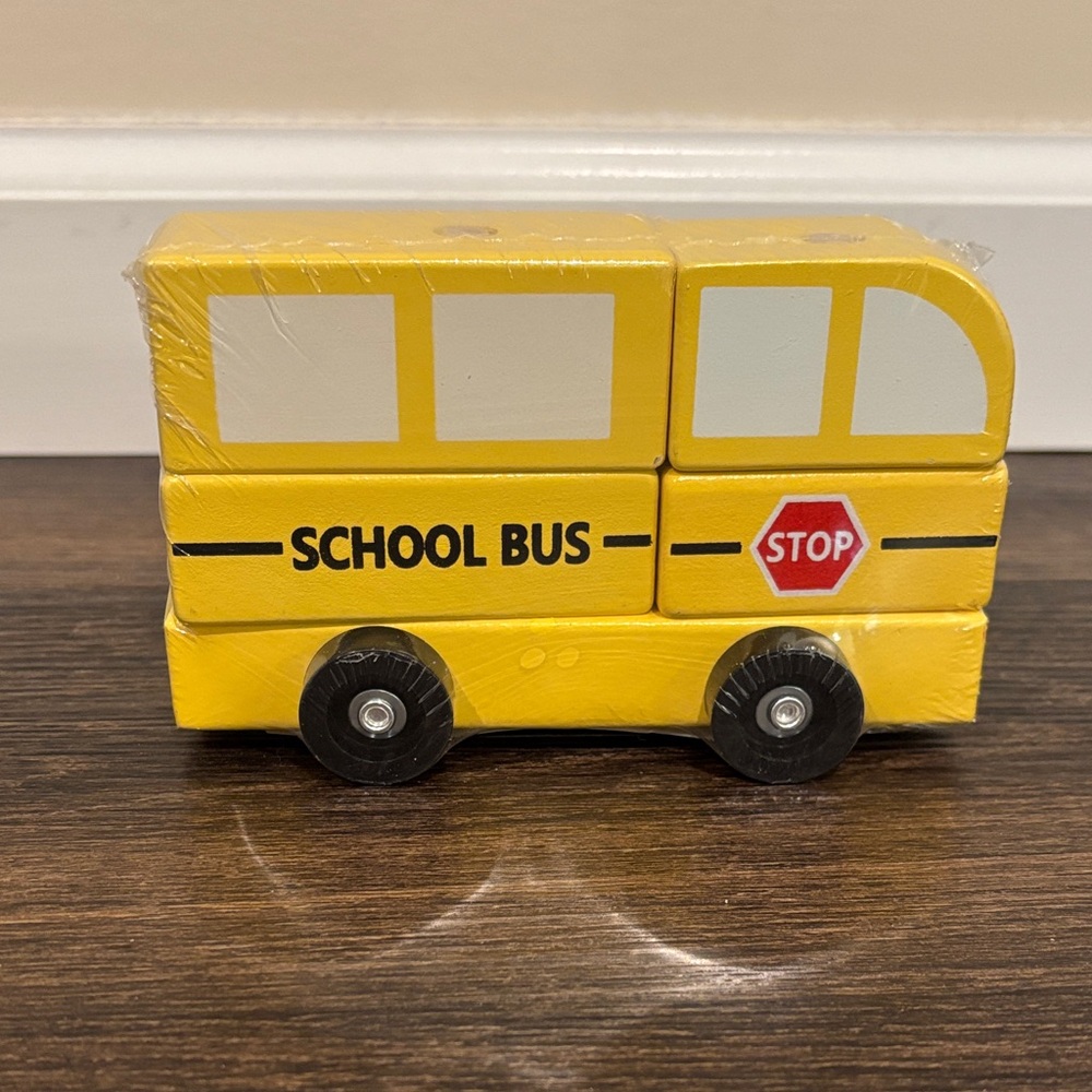 Target Bullseye Playground Wooden Yellow School Bus